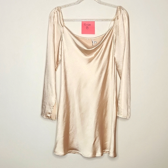 Princess Polly Women's Star Power Mini Dress Champagne Size 8 - Picture 4 of 16